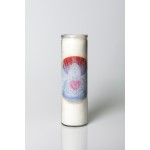 Engel Glas-Kerze blau 100h Brenndauer